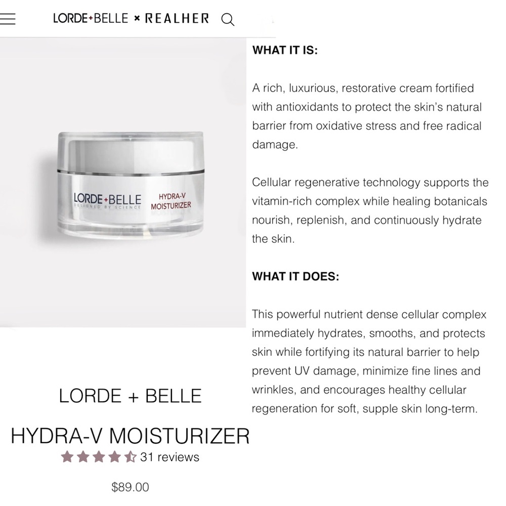 LORDE + BELLE Hydra-V Moisturizer - Picture 2 of 16